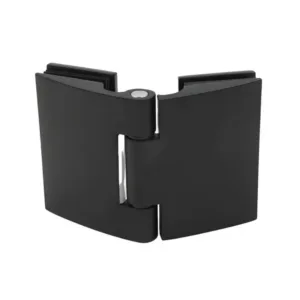 Bisagra de conector de vidrio a vidrio con borde biselado para ducha personalizada Zamak sólido con placa de cubierta